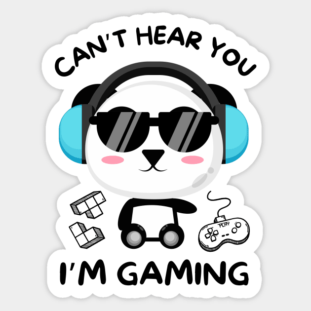 Can't Hear You I'm Gaming Sticker by The WYLD Tribe